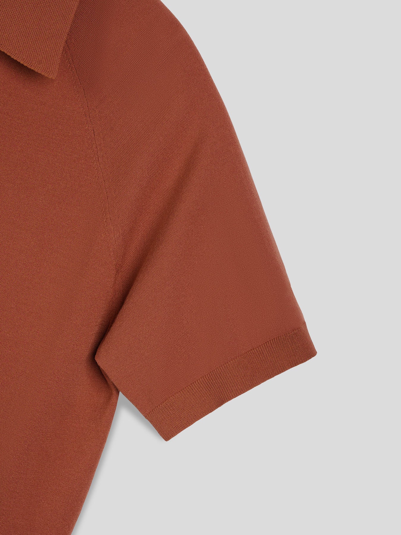 Gentletejido de manga corta tejidoted Polo