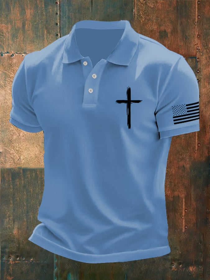 Casual Contrast Color Faith Polo para hombre