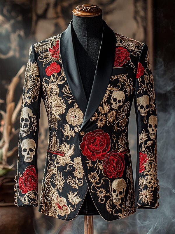 Saco de lujo casual ejecutivo Skull para hombre
