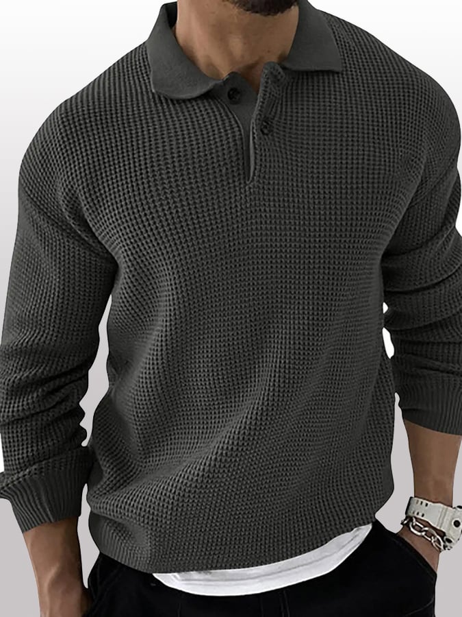 De moda Slim Polo Neck Pullover Sweater