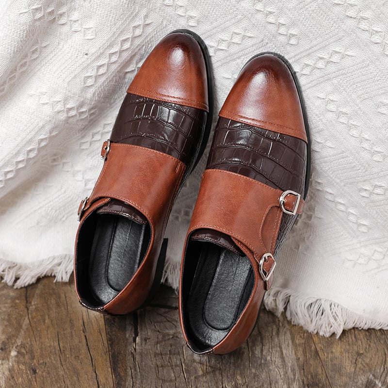 Zapatos de moda Buckle Crocodile diseño Trendy Men cuero