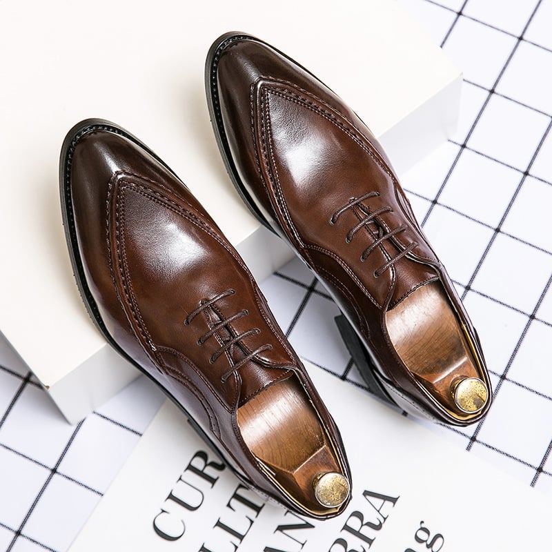 Zapatos de moda vintage Lace Up cuero para hombre