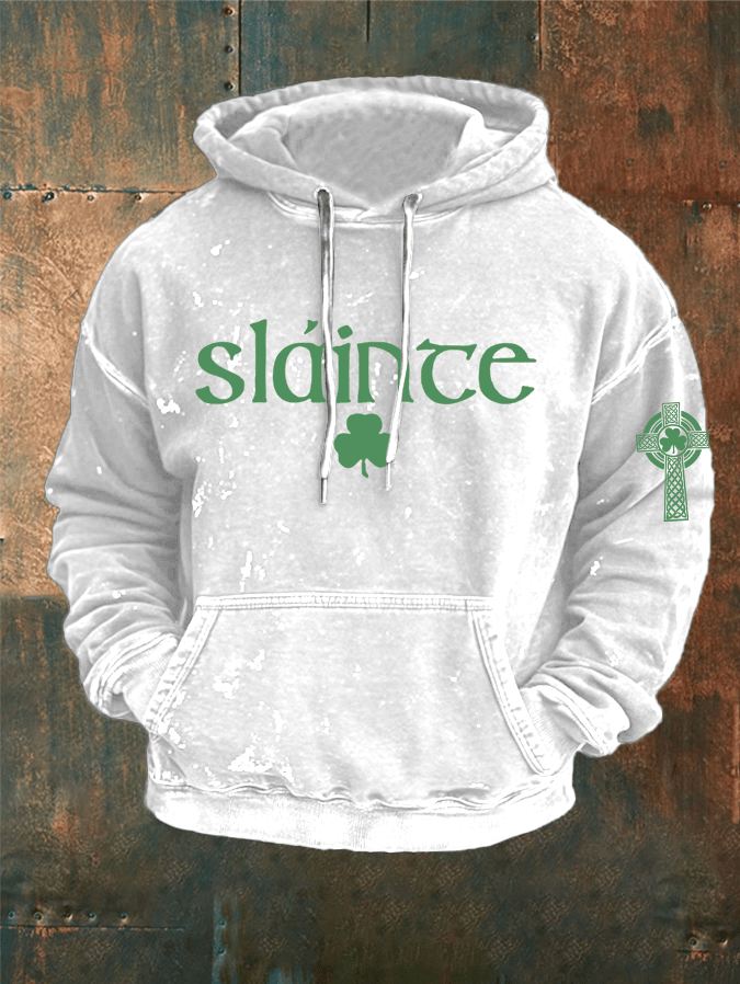 Sudadera St. Patrick's Day estampado Hooded para hombre