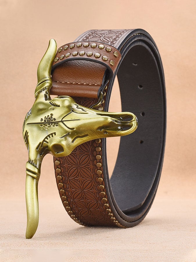 Western Denim Personalized Rivet Belt