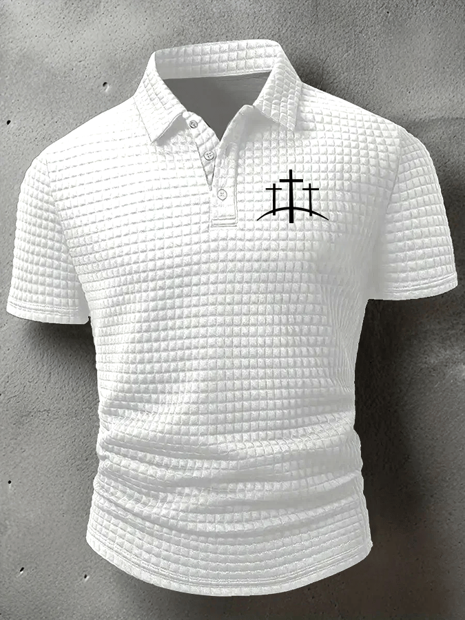 Camisa polo Faith estampado casual Checkered Fabric para hombre