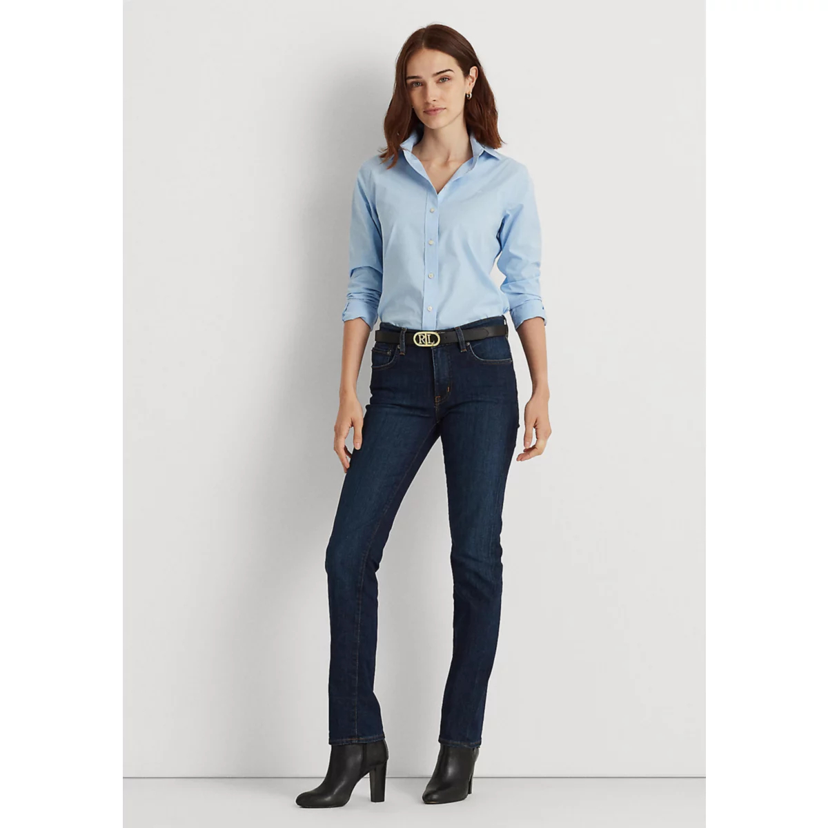 Petite Mid-Rise Straight Jeans - 5