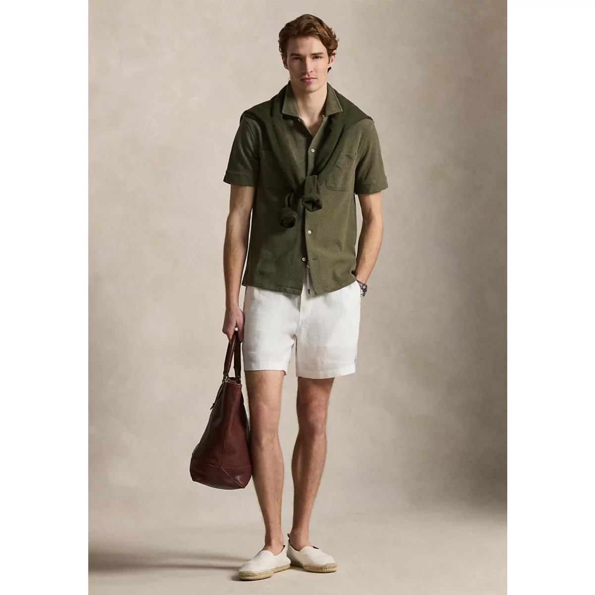 Textured Pointelle Camp Shirt - 4
