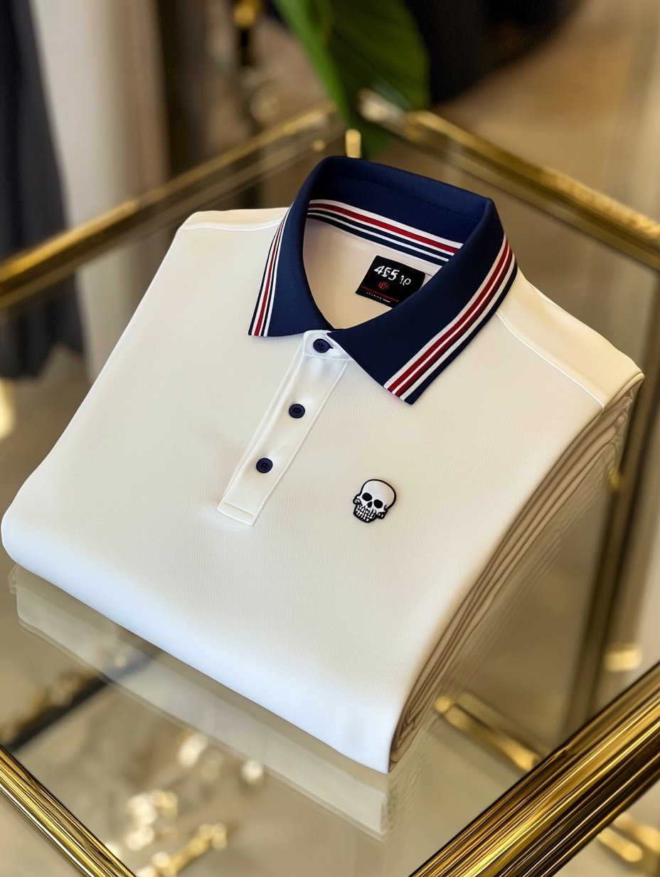 Camisa polo ejecutivo casual Button de manga corta para hombre
