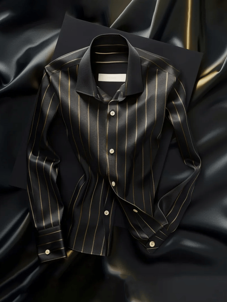 Camisa elegante Romantic a rayas de manga larga para hombre