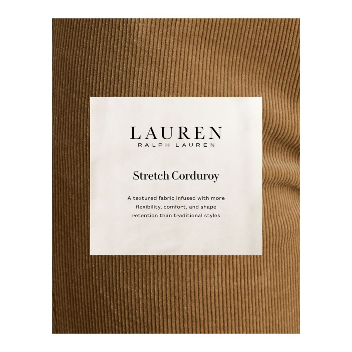 Stretch Corduroy Mid Rise Straight Pants - 5