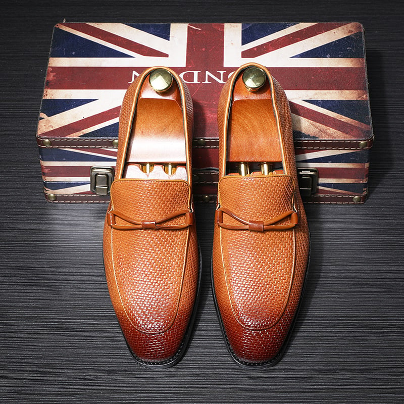 Zapatos ejecutivo casual British Style de moda cuero para hombre