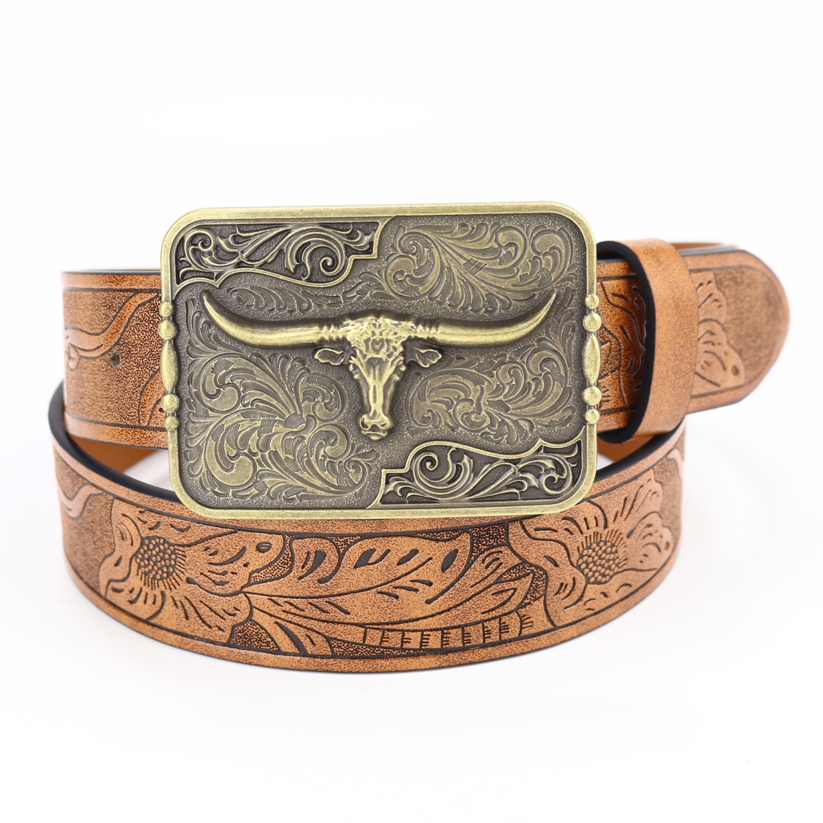 Cinturón 2025 Trendy retro Western mezclilla para hombre