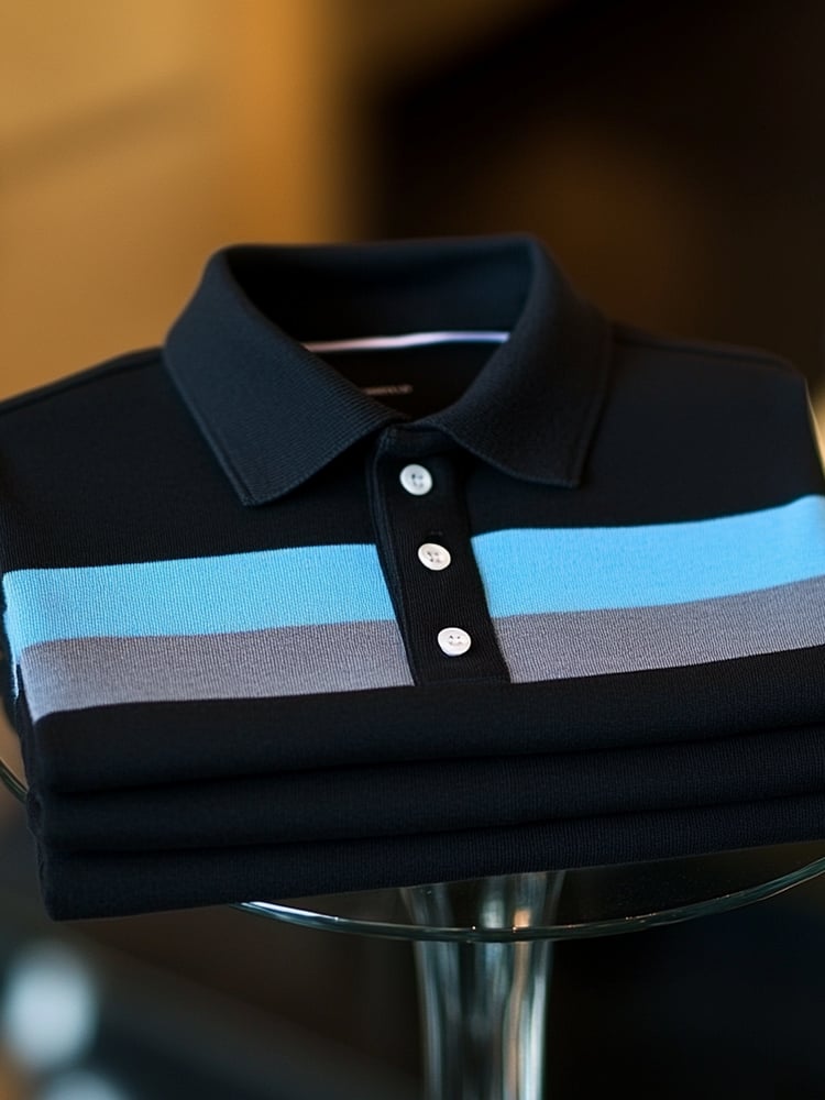 Camisa polo ejecutivo casual Button de manga corta para hombre