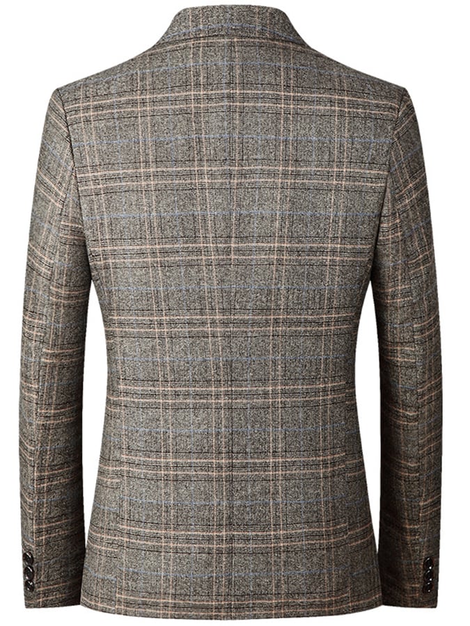 Chaqueta Checkered Gentleman ejecutivo casual Slim Suit
