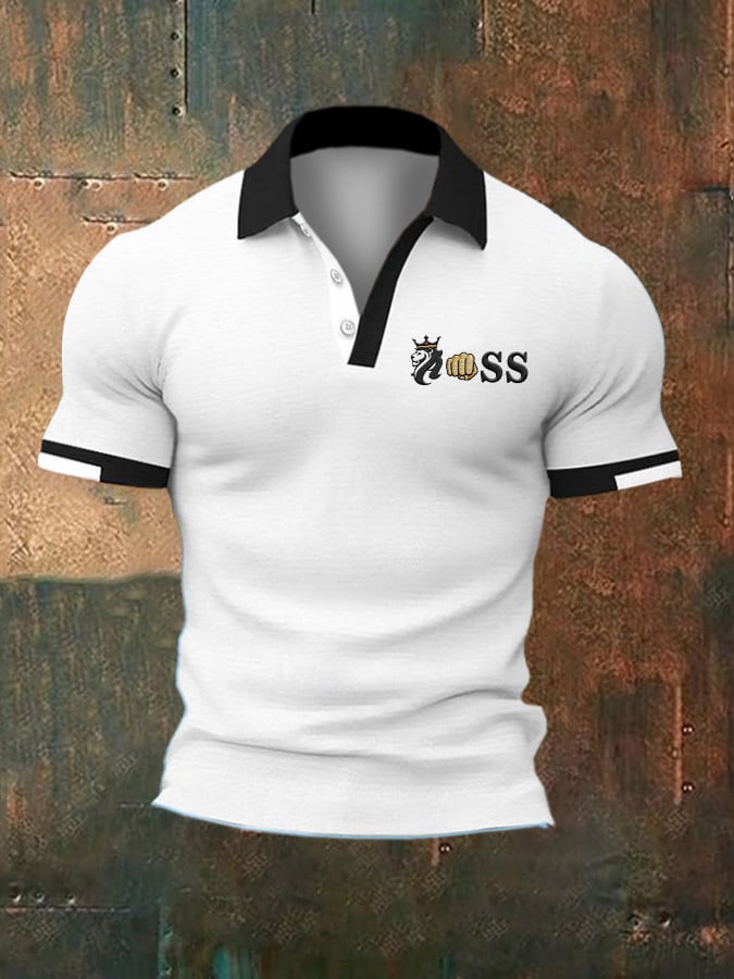 De moda casual ejecutivo Contrast Color Polo para hombre