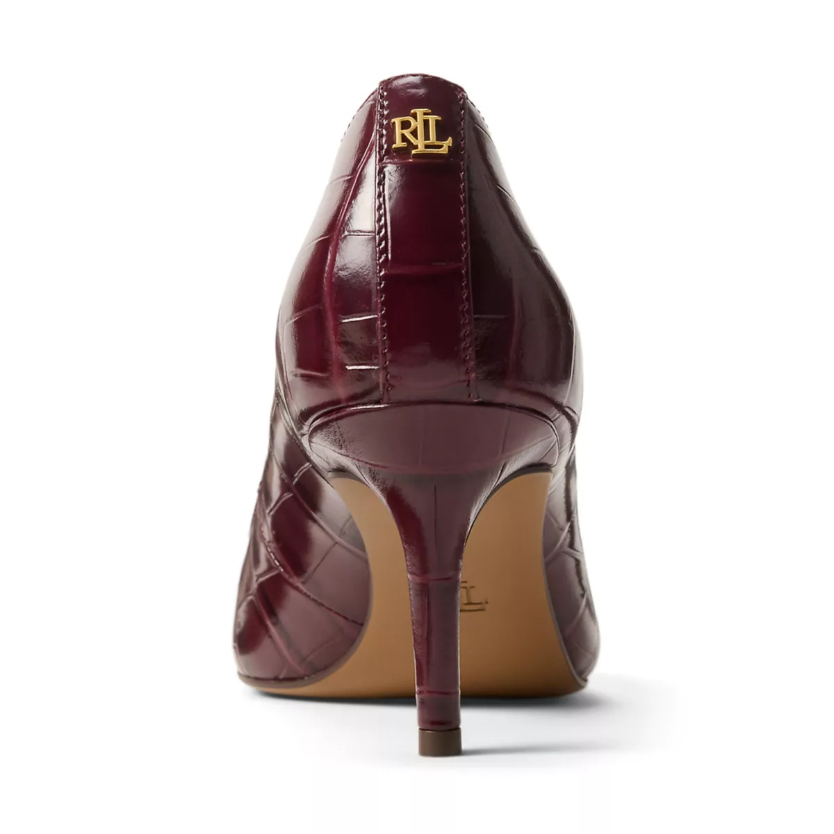 Lanette Croc-Embossed Leather Pumps - 3
