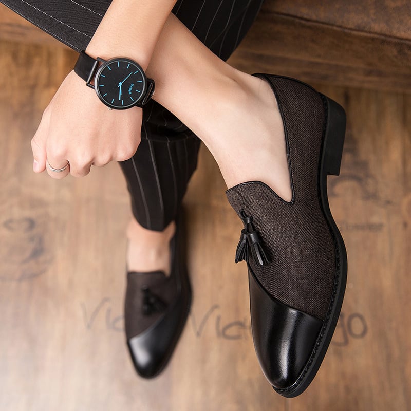 Zapatos retro ejecutivo casual Tassel cuero