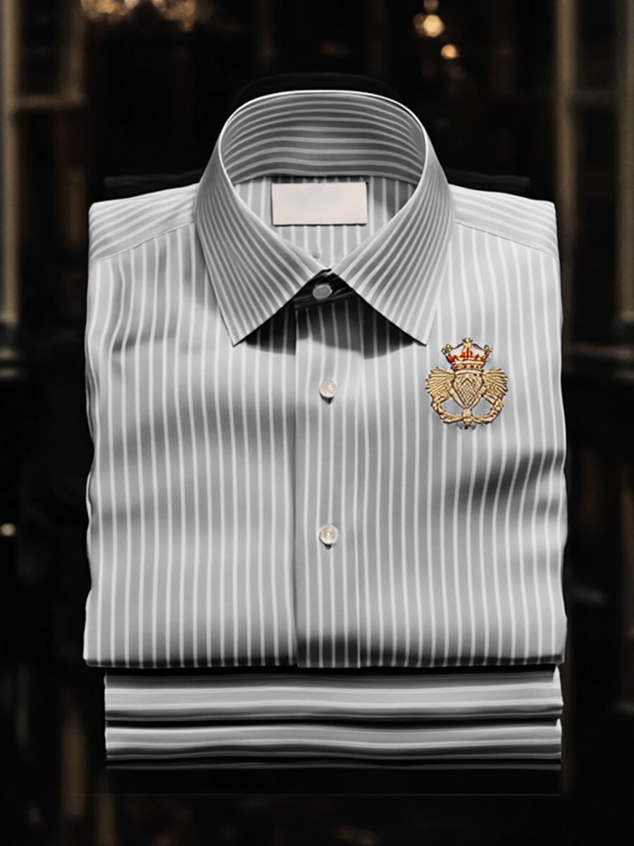 Camisa para exterior casual rayas de manga larga para hombre