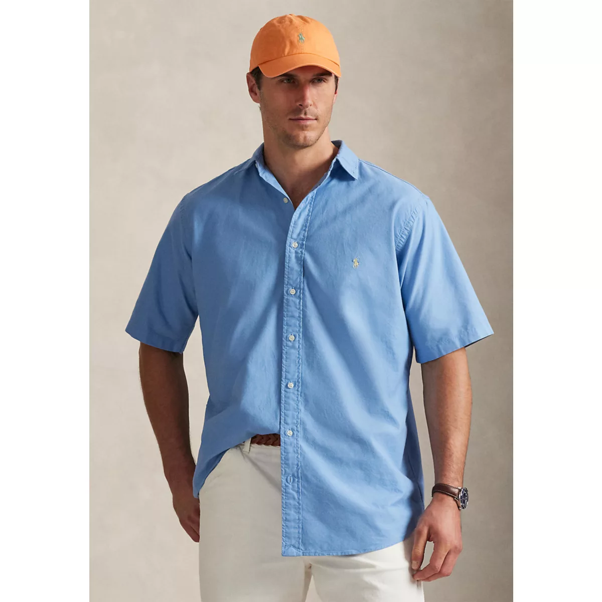 Big & Tall Garment-Dyed Oxford Shirt - 1