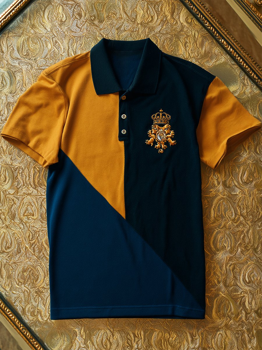 Camisa polo ejecutivo casual Button de manga corta para hombre