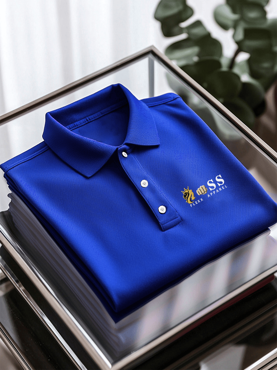 Camisa polo ejecutivo casual estampado de manga corta para hombre