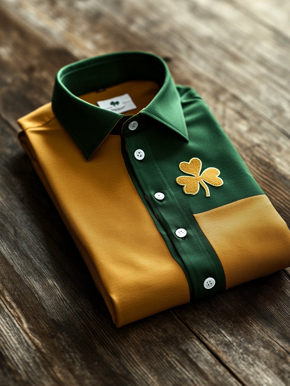Camisa Trefoil Luxe de manga larga para hombre