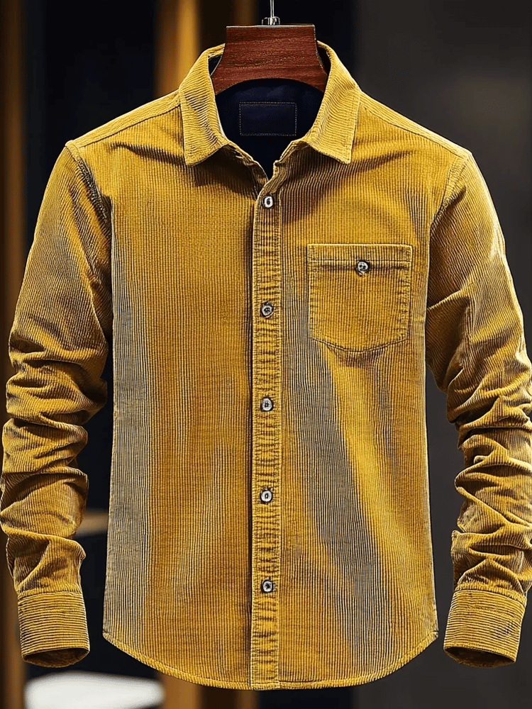 Camisa vintage ejecutivo Flannel de manga larga para hombre