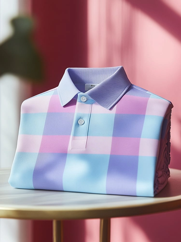 Camisa polo clásico ejecutivo Logo Button de manga corta para hombre