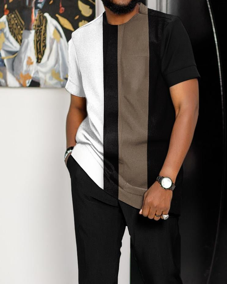 Casual Colorblock Walking Suit-033 para hombre