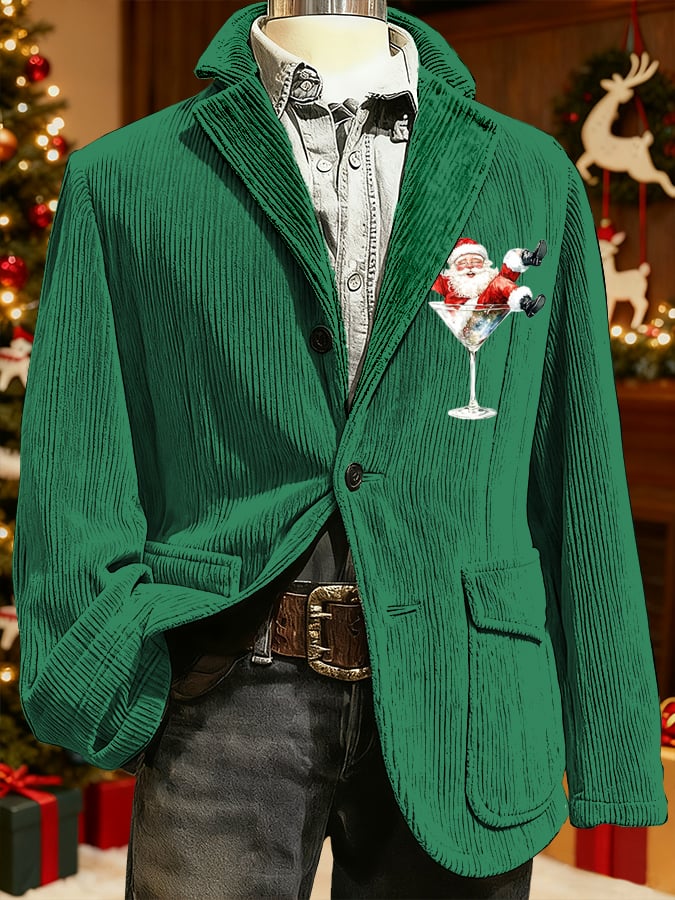 Abrigo Christmas Art Design estampado casual para hombre