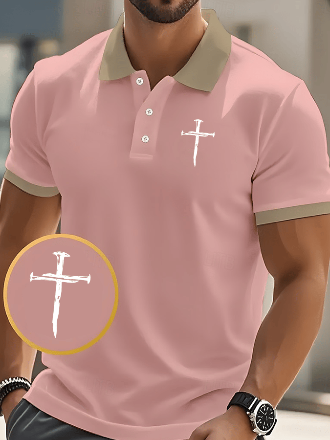 Camisa polo Faith estampado casual para hombre