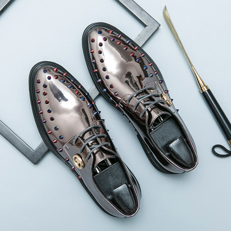 Zapatos de modaable And Personalized Rivet Design Comfortable cuero