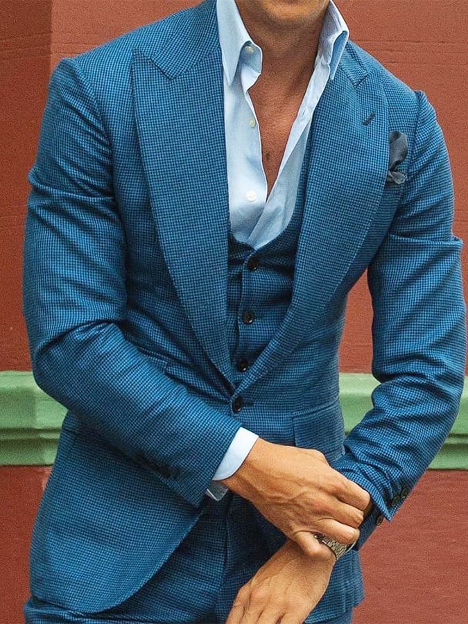 Saco elegantee casual de corte entallado Two Button para hombre