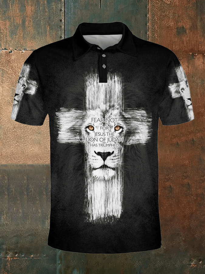 Camisa polo Faith estampado casual para hombre