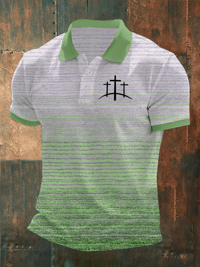 Camisa polo Faith estampado casual para hombre