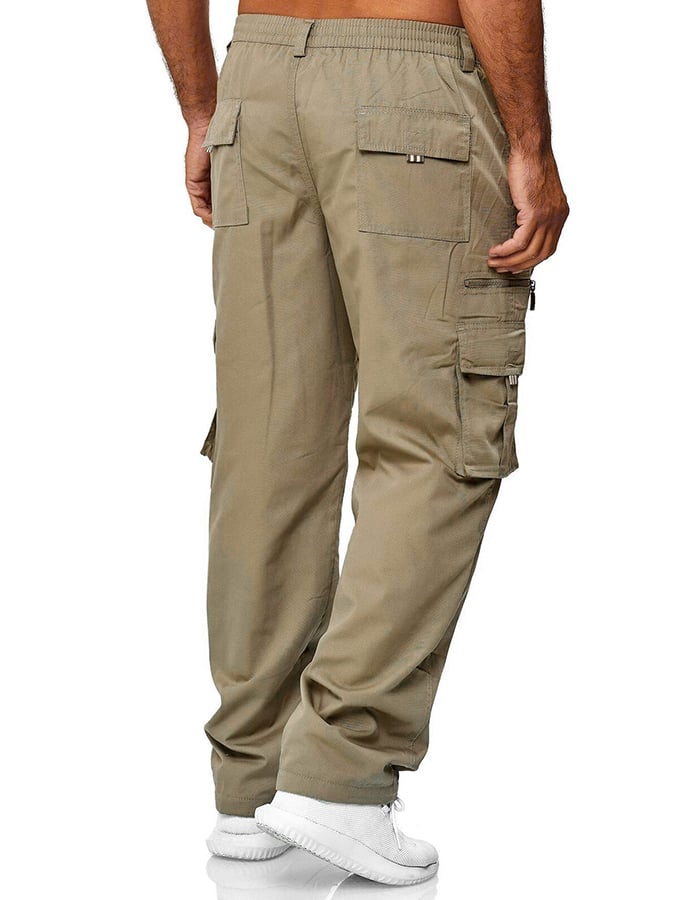 Pantalón para exterior Multi bolsillo holgado Straight Cargo casual