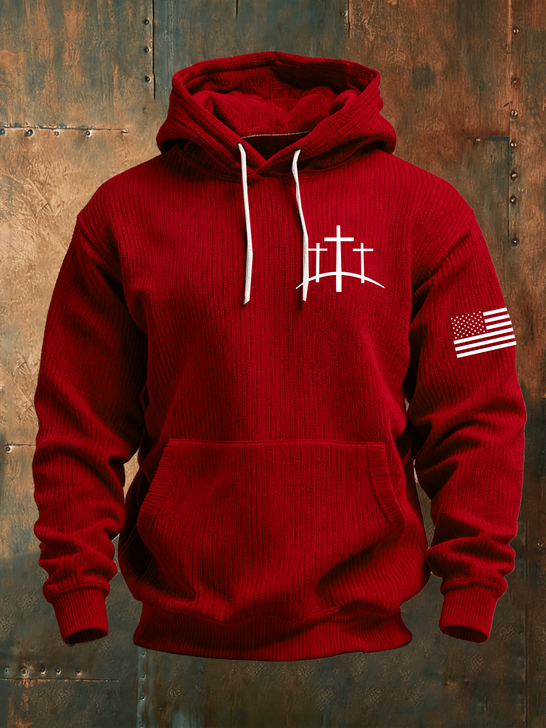 Sudadera Faith estampado tejido con gorrasucha para hombre