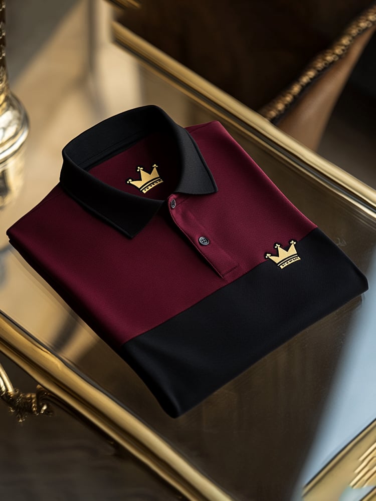 Camisa polo ejecutivo casual Button de manga corta para hombre
