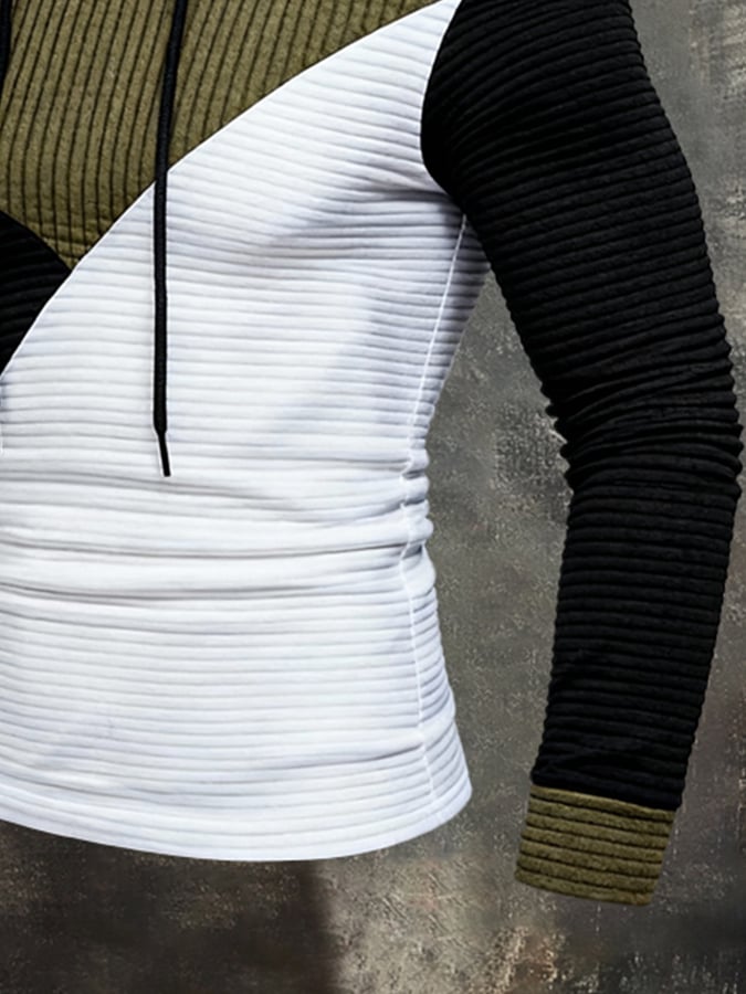 Sudadera elegantee Color-Blocked Hooded para hombre