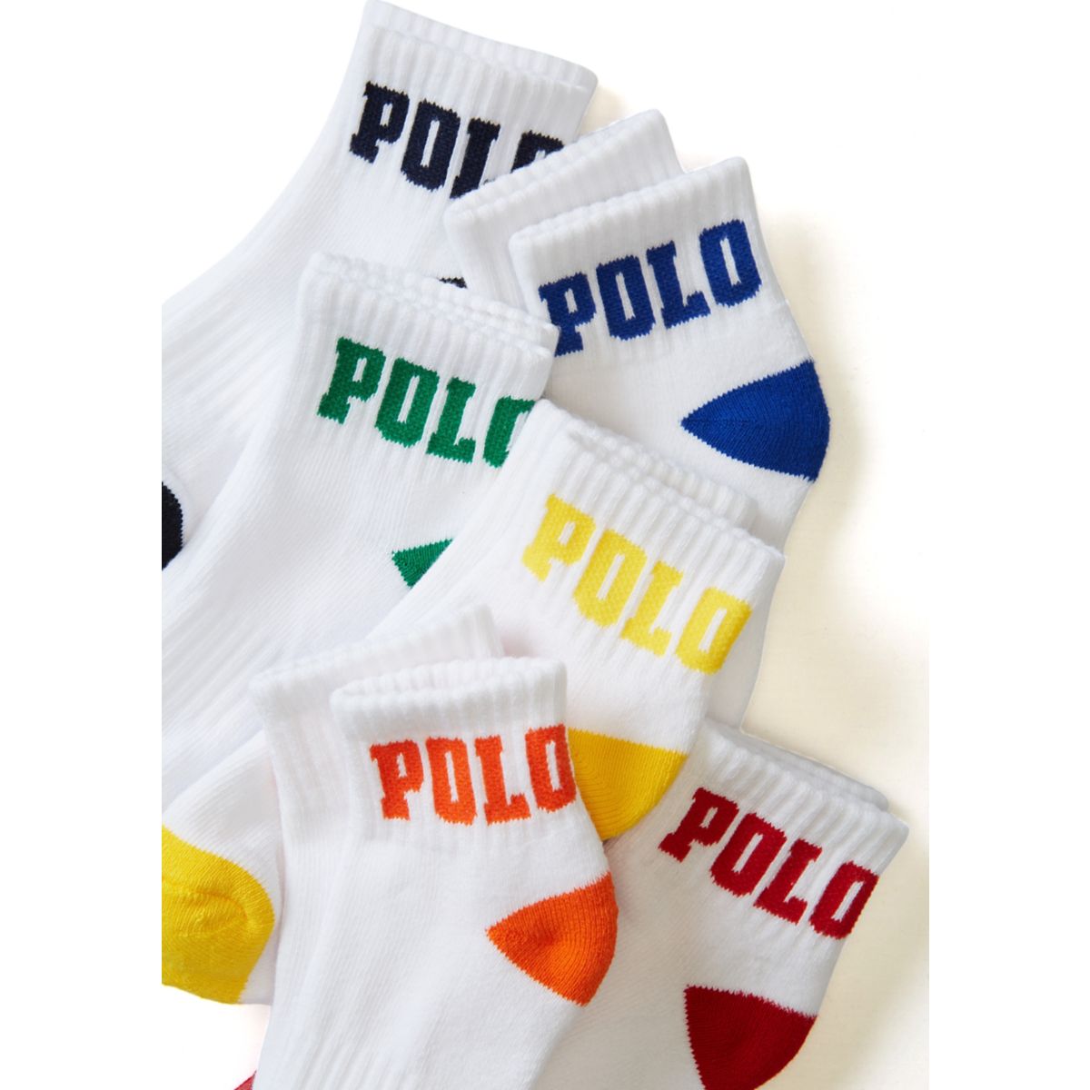 Polo Logo Solid Quarter Socks - 6 Pack - 2