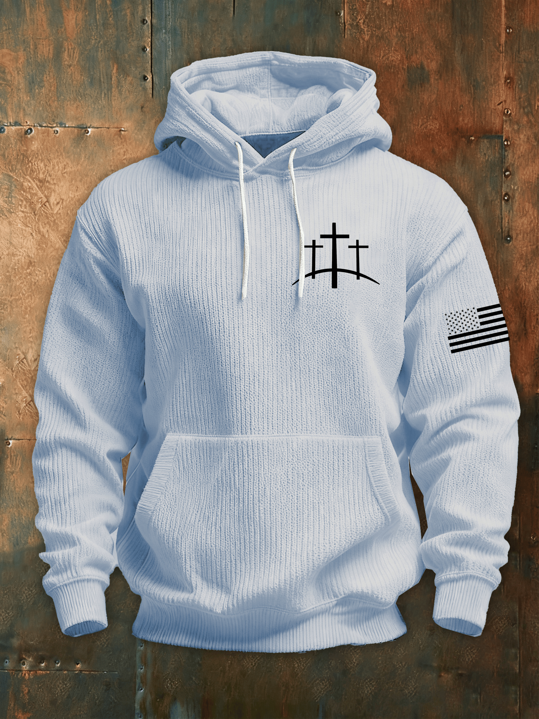 Sudadera Faith estampado tejido con gorrasucha para hombre