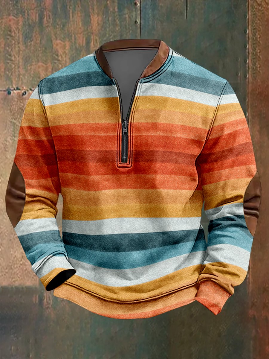 Sudadera vintage geométrico Style estampado para hombre