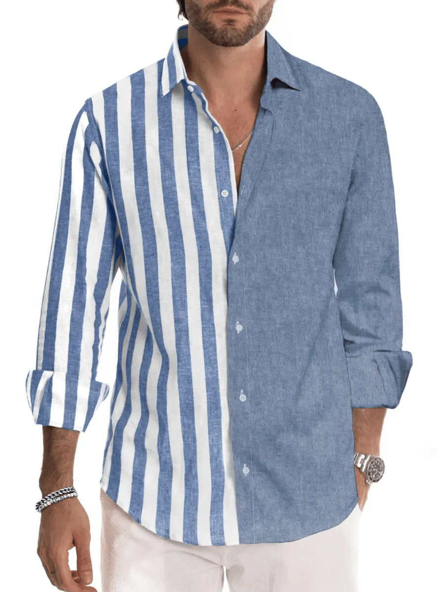 Casual a rayas Princamiseta para hombre