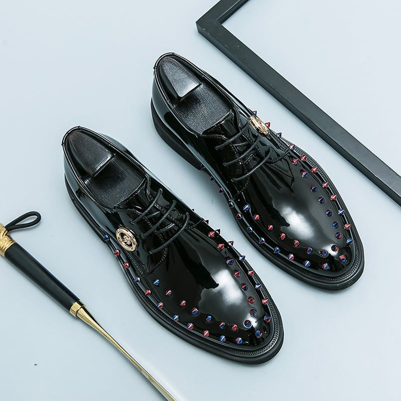 Zapatos de modaable And Personalized Rivet Design Comfortable cuero