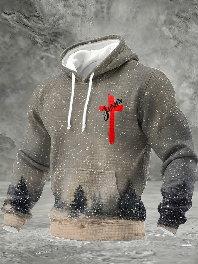 Sudadera con capucha casual Faith estampado -Fast Shipping para hombre