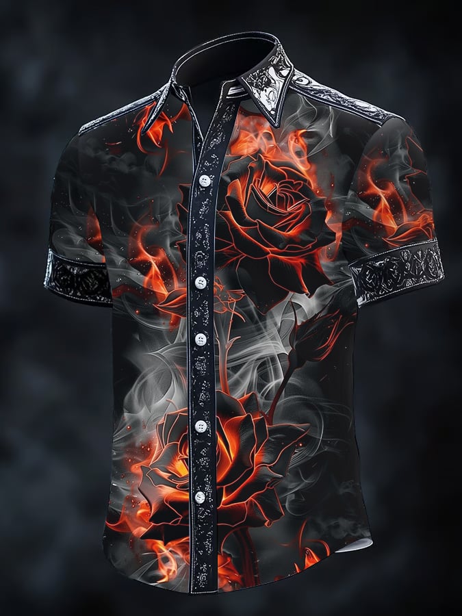 Camisa retro Gothic Dark para hombre
