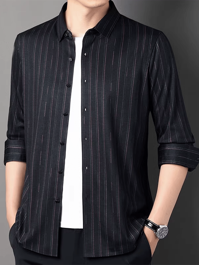 Camisa a rayas ejecutivo casual para hombre