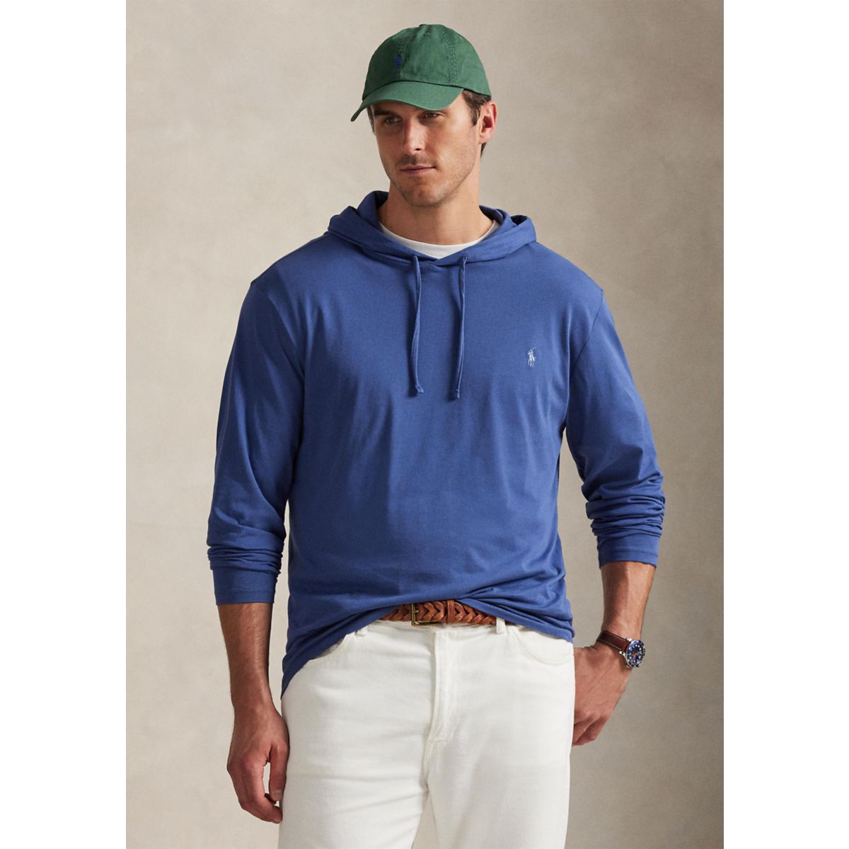 Big & Tall Jersey Hooded T-Shirt - 1