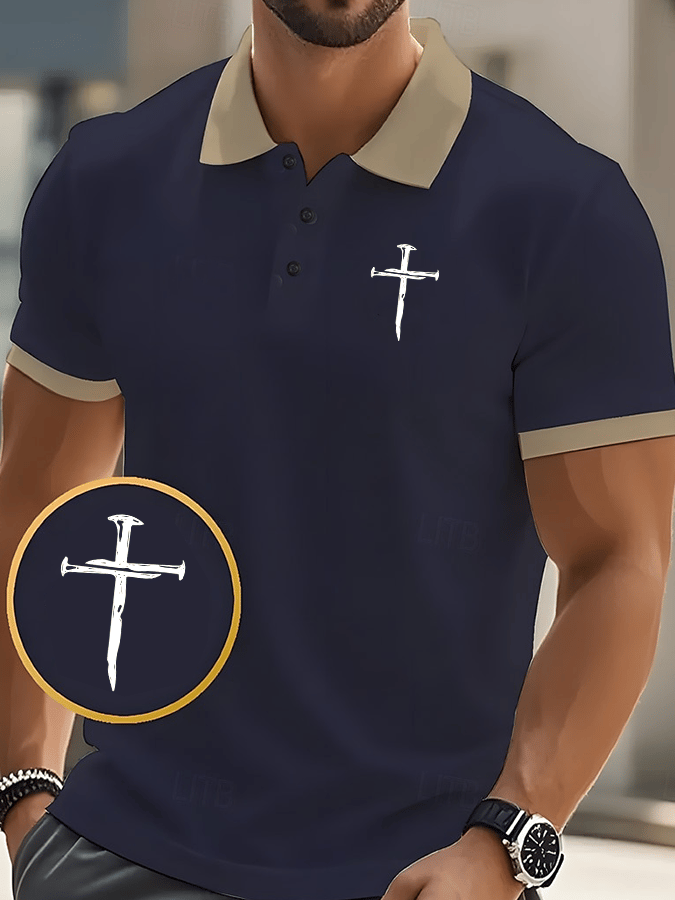 Camisa polo Faith estampado casual para hombre