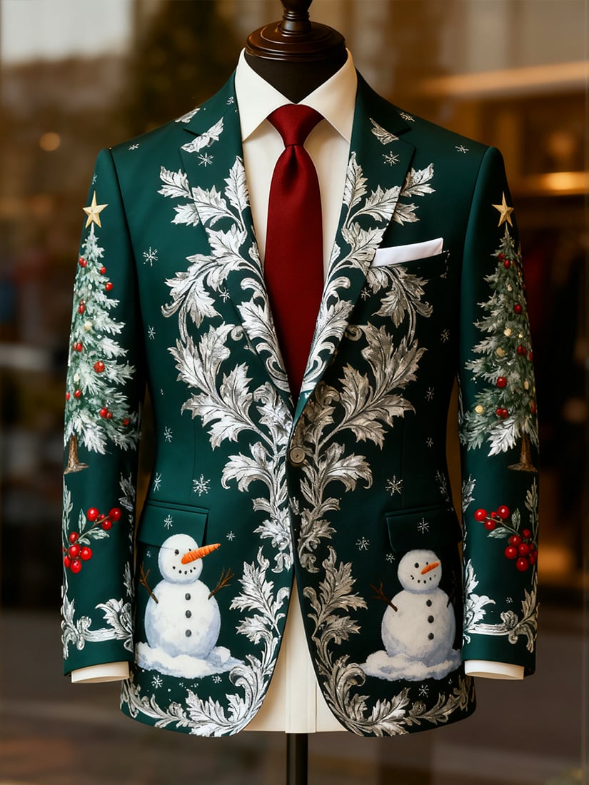 Ejecutivo casual Christmas Suit Outerwear para hombre